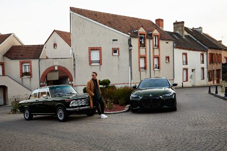 Edward Norton with his cars Kith BMW